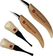 Flexcut Beginner Palm Knife Set High Carbon Steel Blade Ergonomic Wood - KN600