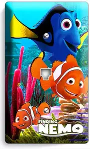 FINDING NEMO CLOWN FISH DORY OCEAN REEF PHONE JACK TELEPHONE WALL PLATE COVER