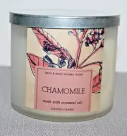 1 Bath & Body Works CHAMOMILE Essential Oils Large 3-Wick Scented Candle 14.5 oz