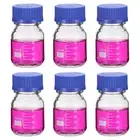 6 Pack Reagent Media Storage Bottles 100ml Borosilicate Glass Bottles