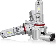 NOVCAPAR HB3 9005 Bulbs, 1000% Super Bright 40000LM Cool White 6500K,1:1 Mini Size, Plug and Play, CANBUS Ready, IP68 waterproof hb3 9005 fog lights, Pack of 2