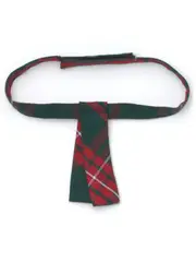 Girls Red/Bottle Tab Tie