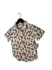 NWT Disney Parks Forever Junk Food Retro Mickey Mouse Button Up Shirt Youth S