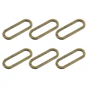 6Pcs Metal Oval Ring, 1 1/2" Flat Oval Ring Buckle Belt Fastener, Bronze
