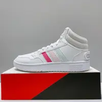 在飛比找蝦皮商城優惠-adidas HOOPS 3.0 MID 女生 白色 皮革 