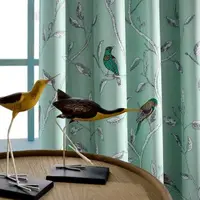 在飛比找momo購物網優惠-【PLUSIEURS】幸福青鳥插畫遮光窗簾(單件寬140＊高