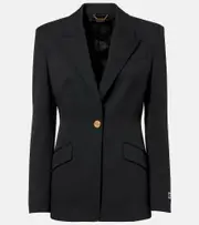 [Versace] Versace Wool-blend blazer AU 6 black