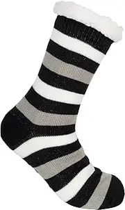 [styleBREAKER] Unisex ABS Stopper Socks with Stripes Pattern Warm ABS Socks Size 35-42 EU / 5-10 US / 4-8 UK 08030009