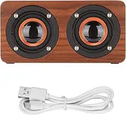 Wireless Bluetooth Speaker Retro Subwoofer Portable Computer Speakers with Mic for Desktop Computer TV MDF Resonance Box Classic Wood Grain Appearance Built in (マホガニー穀物) エクスポートバージョン