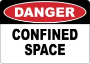 OSHA DANGER: CONFINED SPACE| Laminated Vinyl Decal Sticker Label