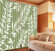 Regular Leaf template 3D Curtains Blockout Photo Printing Curtains Drape Fabric