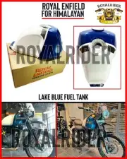 Royal Enfield "HIMALAYAN LAKE BLUE PETROL GAS FUEL TANK"