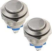 2pcs Chime Doorbell Button Replacement Self-resetting Led Light Wired Chime Button Kit