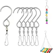 6Pcs Swivel Hooks for Wind Spinners,Windsock Clip,Spinning Clips for Wind Chimes