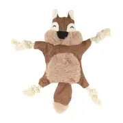Stuffless Dog Toys for Puppy, Crinkle Squeaky Dog Chew Toys Squirrel Plush7383