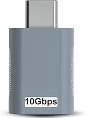 HappyMots - USB C to USB 3.0 (3.1) OTG Adapter | 10 GB Speed | Premium Zinc Housing with High Heat Resistance | USB to Type-C Adapter | Female Converter Cable | Colour Silver