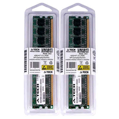4GB KIT 2 x 2GB HP Compaq Pavilion m9200t m9200z m9220.tr m9220kr Ram Memory