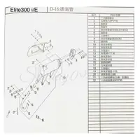 在飛比找蝦皮購物優惠-ELITE300i 300E 300R 250i 排氣管防燙