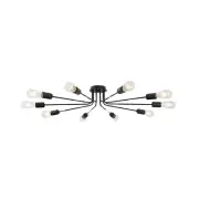10 Light Sputnik Chandelier Black Ceiling Light Semi Flush Mount Light Ceiling L