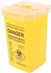 HOUDERCO Disposal Container with Lid Compact Waste Bin for Safe Disposal Versatile Storage Vibrant for Quick Identification
