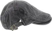 [Healeved] Vintage News Boy Cap for Women Men Flat Hat with Classic British Design Stylish Unisex Beret for Fashionable Everyday Wear Black