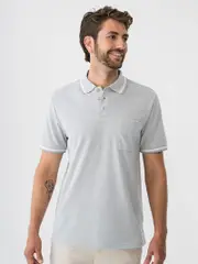 Cougars Birdseye Polo Sage Green White