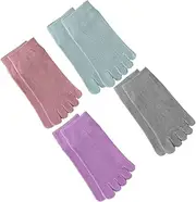 GRADENEVE Socks for Women Breathable Short Toe Socks Pack of 4 Low Cut Separate Toes