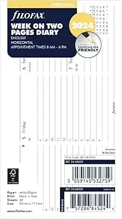 Filofax. 2024 Refill Classic Week to View with appointments Landscape - Personal