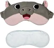 Sleeping Eye Cover, Comfortable Plush Mask, Cute Hippo Eye Mask, Travel Eye Mask, Plush Nap Eye Cover, Animal Sleeping Mask, Li
