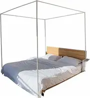 Bed Canopy e/Mosquito Net, Easy to Install, 4 Corners Stainless Steels Post Bracket Four Poster e, Small Double Size Bedding (Size : 1.8 * 2.2m Bed)