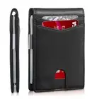 Rfid Microfiber Leather Luxury Men Wallets Money Bag Slim Thin Man Card Holder