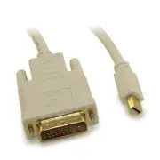 10ft Mini DisplayPort Cable to DVI 30AWG Gold Plated White