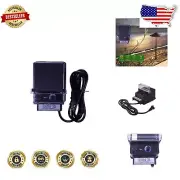 Black 150W AC to 12V Landscape Lighting Transformer with Built-In Timer & Sensor
