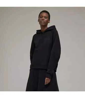 Adidas Y-3 Classic GV2799 Pullover Hoodie Women's Black Cotton Chest Logo APP384