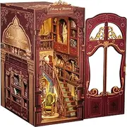 CUTEBEE Book Nook Kit - DIY Miniature House Kit for Adults, Teens, 3D Wooden Puzzle Dollhouse Booknook Library Tiny House Bookshelf Decor, Model Kit Gifts for Family, Friends (Library of Wisdom)