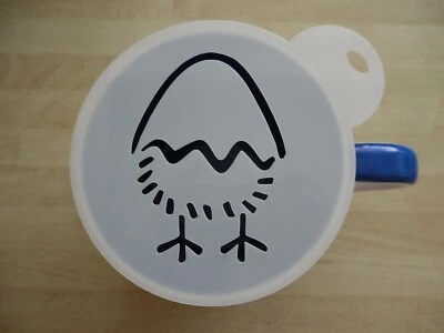 100mm chick hatching design craft stencil and coffee stencil