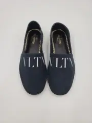 Brand New Valentino Navy VLTN Espadrille Flats Size 39