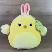 Squishmallows 8” Aimee Yellow Chick w/ Bunny Ears 2021 Easter Collection NWT