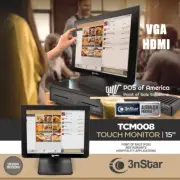 3nStar 15″ Capacitive Touch Screen Monitor Bezel Free (TCM008) VGA HDMI