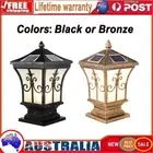 Solar Pillar Lamp Waterproof Outdoor Post Cap Light LED Fence Street Lighting AU