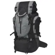 vidaXL Hiking Backpack XXL 75 L Black and Grey