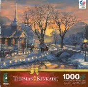 Thomas Kinkade Holiday Evening Sleigh Ride Jigsaw puzzle NIB