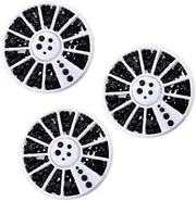 Healeved Nail Art Decor 3pcs 2mm 3mm Flat Bottom Drill Wheel for Manicure Drill Decoration