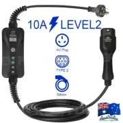 TPU Cable 10Amp Portable Electric Vehicle EV Charger Type2 Adjustable AU Plug