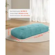 Cozy Blue Plush Bean Bag Chair with Washable Removable Cover for Adults