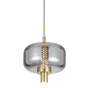 Kotovo Matt Black Smoke Glass Bar Pendant Light