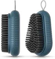 [Generic] Soft Scrub Brush, Laundry Clothes Shoes Cleaning Brush, Easy to Grip Household Cleaning Brushes, Finger Nail Scrub Brush Hand Scrub with Hanging Rope (Blue, One Size)