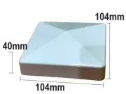 5" Slimeline Cover 127x127 Posts white Hamptons Fence top 30 Pack PVC Post Caps