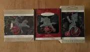 Hallmark Uncle Sam, The Fireman & Santa Claus Ornaments 1995, 1996, 1997