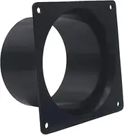 Duct Connector Flange, JSIXASO 3 Inch ABS Straight Flange Connector for Ducting Tumble Dryer, Bathroom, Kitchen Extractor Fan and Inline Fan